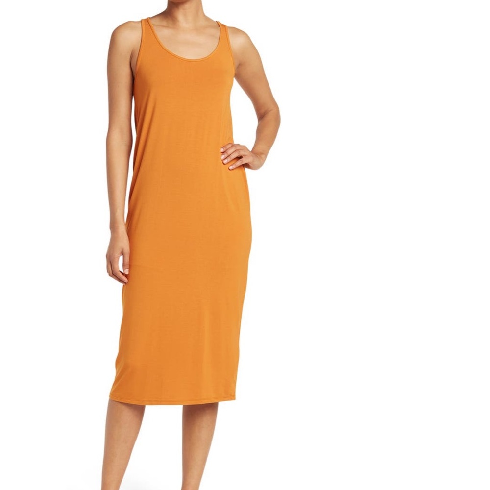 Philosophy Orange Midi Jersey Dress